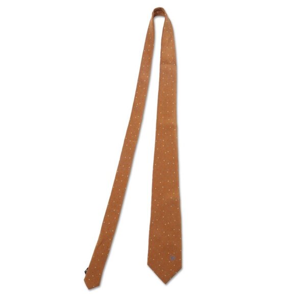 Vintage Emanuel Ungaro Silk Tie Brown Gold Geometric Pattern 100% Made in Italy - Picture 5 of 6